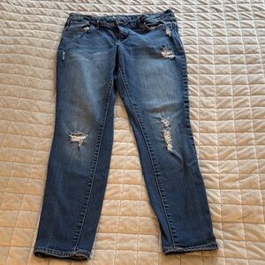 Old Navy Blue Distressed Boyfriend Jeans